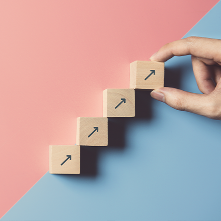 Abstraction of blocks in diagonal pattern